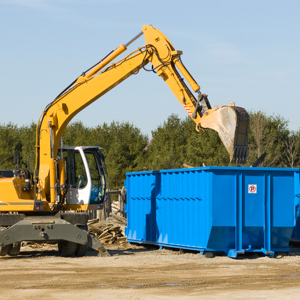 what size residential dumpster rentals are available in Noble Ohio